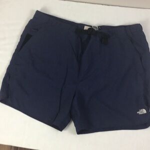 The North Face 5” Men’s XL Nylon Navy Shorts Lined Attached Belt